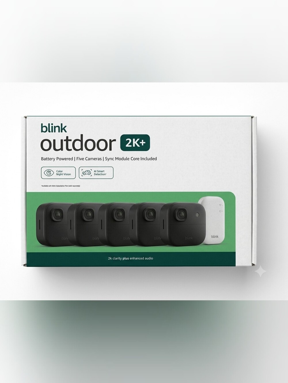 Blink Outdoor 2K+ Wireless Security Camera System - Black (5 Pack)